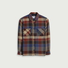 Wax London Men's Whiting Pike Check Overshirt in Rust/Multi