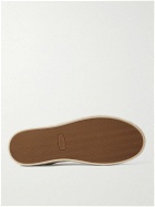 Zegna - Triple Stitch™ Leather-Trimmed Canvas Slip-On Sneakers - Neutrals