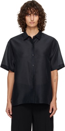 LE17SEPTEMBRE Navy Sheer Structured Shirt
