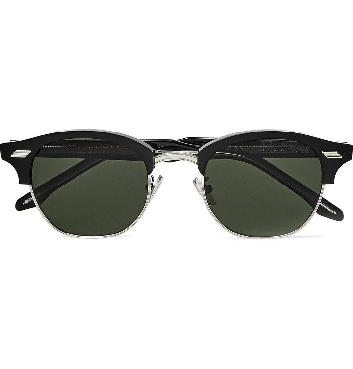 Photo: Cutler and Gross - Square-Frame Acetate and Silver-Tone Sunglasses - Black