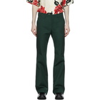 Marni Green Cotton Flared Trousers