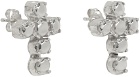 Martine Ali Silver Baby Cross Stud Earrings