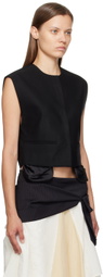 OPEN YY Black Exposed Pocket Vest