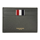 Thom Browne Grey Stripe Single Card Holder