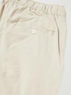 Onia - Slim-Fit Stretch-Cotton Seersucker Trousers - Gray