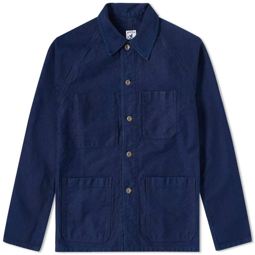 Arpenteur Raglan Moleskin Jacket Blue Arpenteur