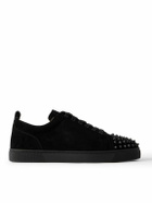 Christian Louboutin - Louis Junior Spikes Cap-Toe Suede Sneakers - Black