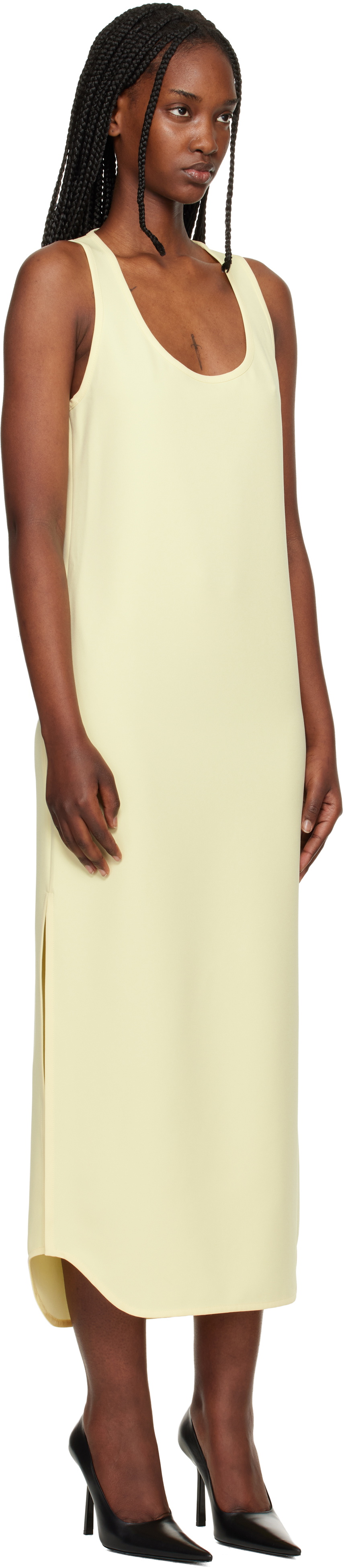 WARDROBE.NYC Yellow Matte Tank Maxi Dress