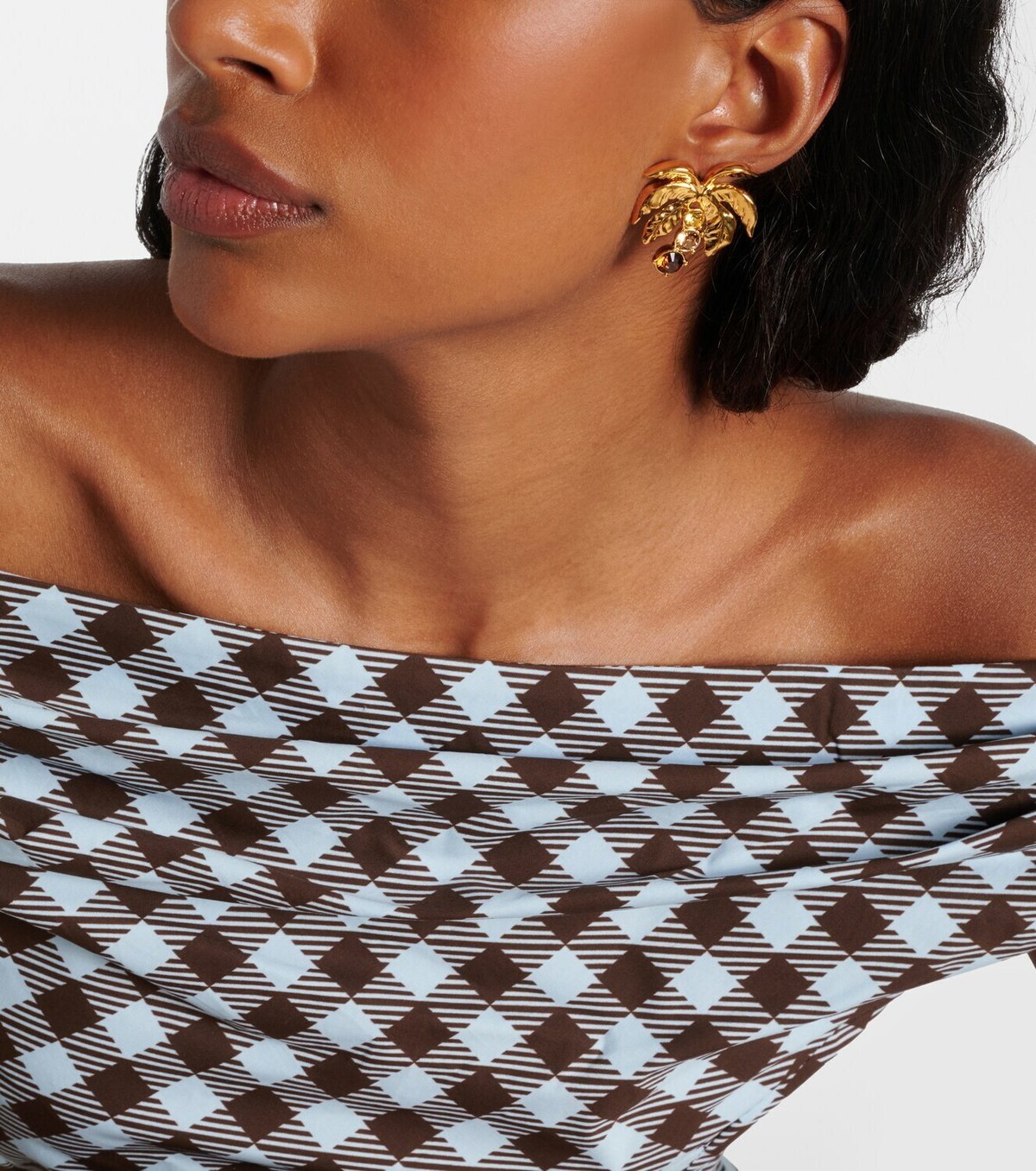 Oscar de la Renta Palm Tree embellished earrings