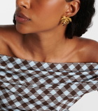 Oscar de la Renta Palm Tree embellished earrings