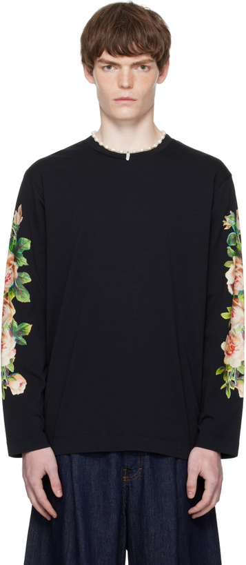 Photo: Simone Rocha Black Rose Bouquet Long Sleeve T-shirt