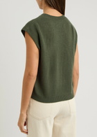 Crush Cashmere Lucca Cashmere Vest Khaki