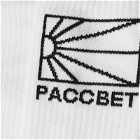 PACCBET Men's Logo Socks in White