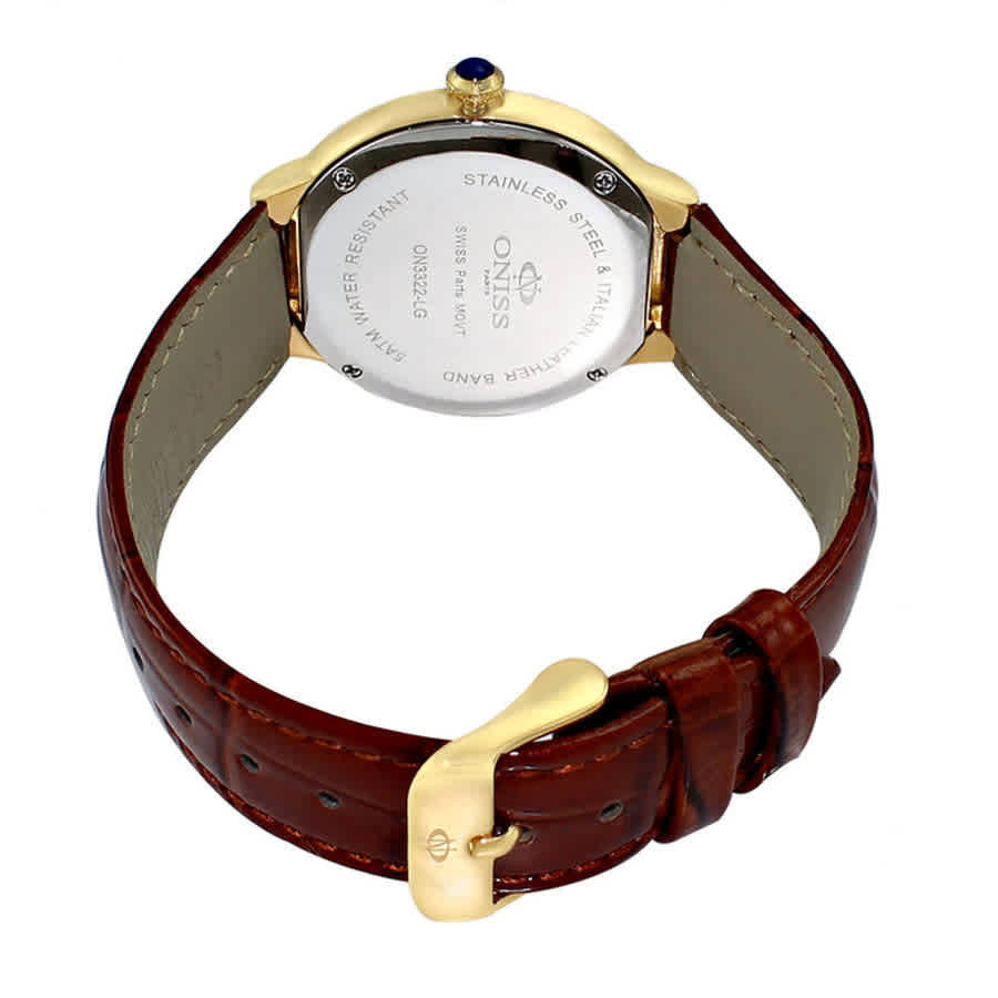 Oniss ON3322-L Quartz Crystal White Dial Ladies Watch ON3322-LG/WT