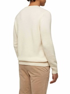 MC2 Saint Barth White Sweater Bombardino Light With Engadina Skiers Jacquard