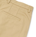 A.P.C. - Kirk Pleated Cotton-Blend Gabardine Trousers - Neutrals