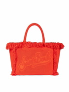 MC2 Saint Barth Vanity Orange Terry Shoulder Soft Bag With Embossed Logo
