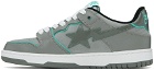 BAPE Gray & Blue Sk8 Sta #2 Sneakers