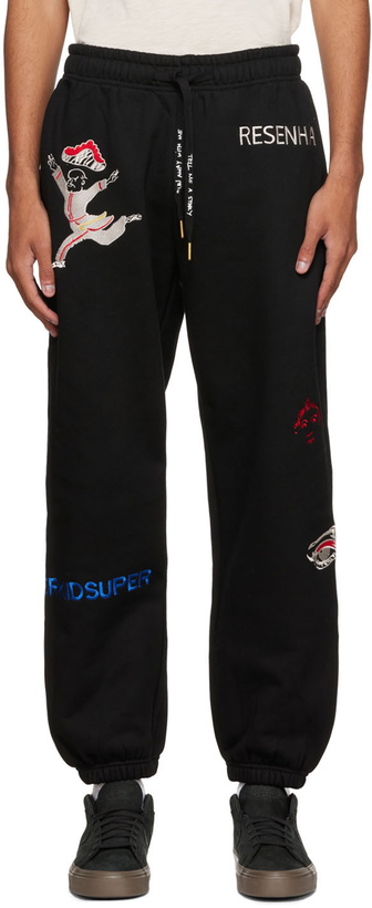 Photo: KidSuper Black Embroidered Lounge Pants