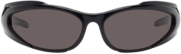 Photo: Balenciaga Black Reverse Xpander Rectangle Sunglasses