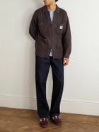 Carhartt WIP - Logo-Appliquéd Ribbed-Knit Zip-Up Cardigan - Brown