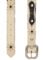 Gallery Dept. Painted Stud-embellished Leather Belt - Black - One Size