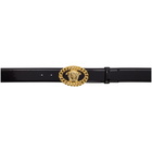 Versace Gold and Black Medusa Chain Belt