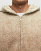 John Elliott Gradient Mohair Full Zip Brown - Mens - Hoodies/Zippers