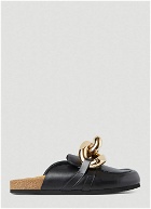 Backless Chain Loafers in Black