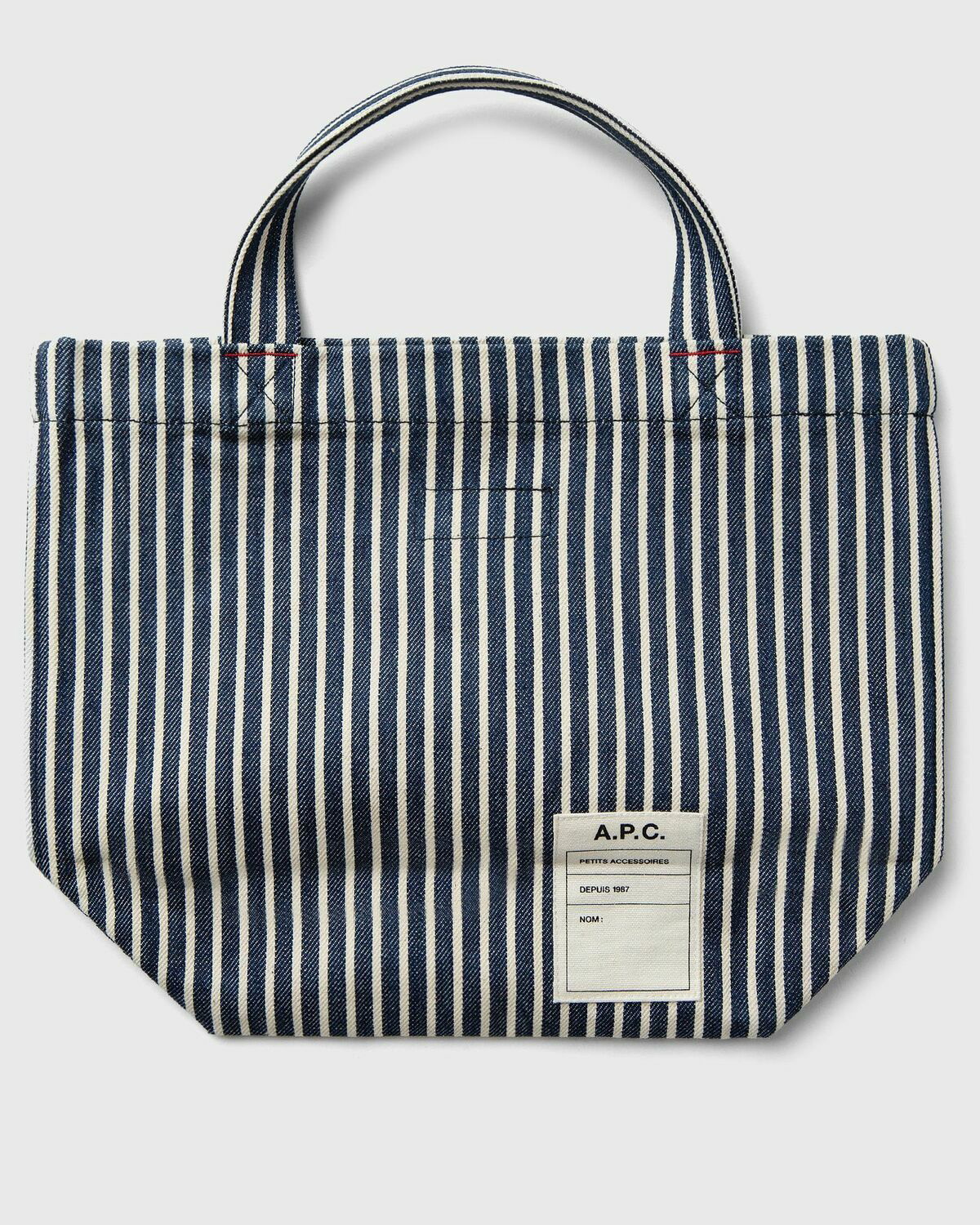 A.P.C. THAIS MINI TOTE blue/white Mens Tote & Shopping Bag