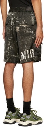 AMIRI Black Army Stencil Cargo Shorts