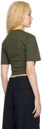 Dion Lee SSENSE Exclusive Green Corset T-Shirt