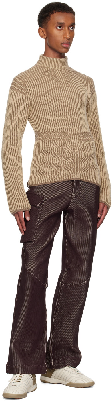 Isa Boulder SSENSE Exclusive Burgundy Blaze Cargo Pants