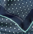 Kingsman - Turnbull & Asser Rocketman Printed Silk-Twill Pocket Square - Light blue
