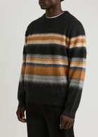 Wax London Wilde Striped Wool-blend Jumper Black