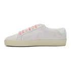 Saint Laurent Off-White and Pink Court Classic SL/06 Sneakers