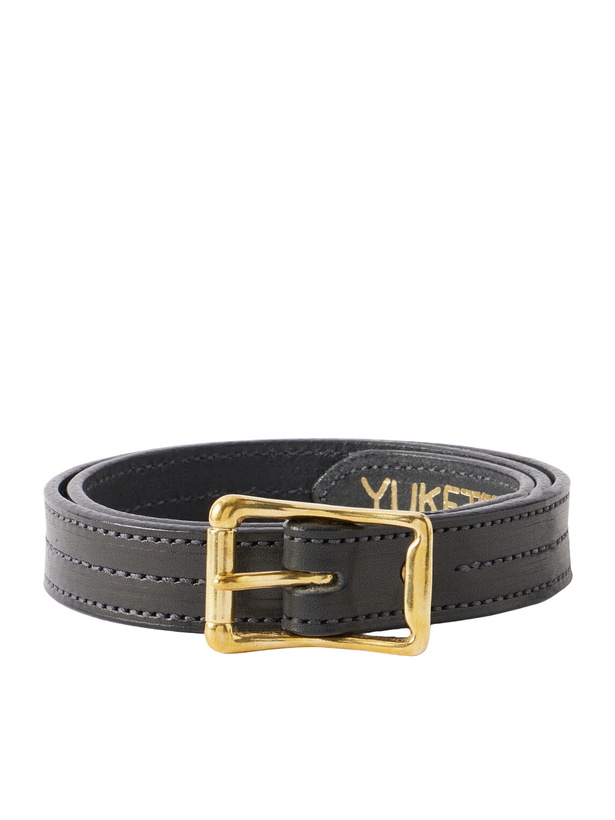 Photo: Yuketen - 2.5cm Leather Belt - Black