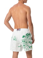 MC2 Saint Barth Man Mid-length Gustavia Swim-shorts With Capri Placed Print