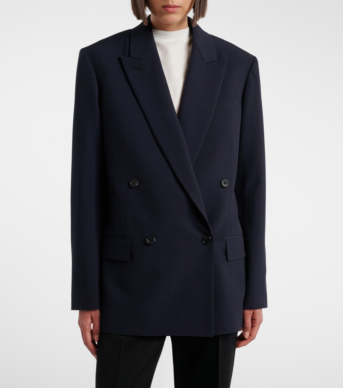 The Row Paden double-breasted virgin wool blazer