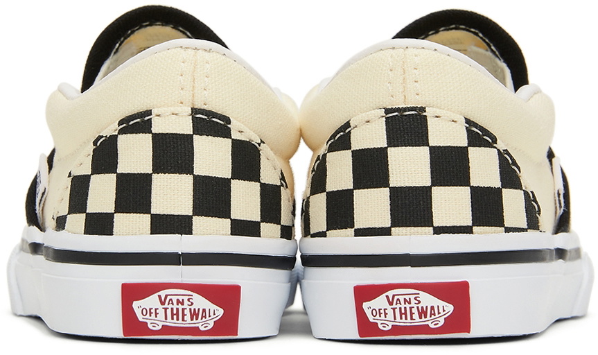 Vans slip on on sale checkerboard off white