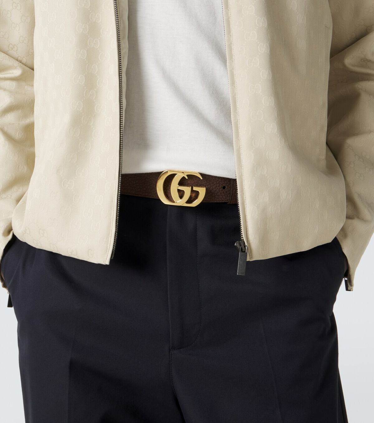 Gucci Cut GG Marmont leather belt