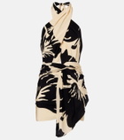 Johanna Ortiz Halterneck floral silk minidress