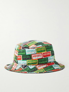 KENZO - Reversible Appliquéd Logo-Print Shell Bucket Hat - Multi