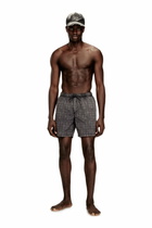 Diesel Swim shorts with faded houndstooth pattern - Swim shorts Mens in Grey
