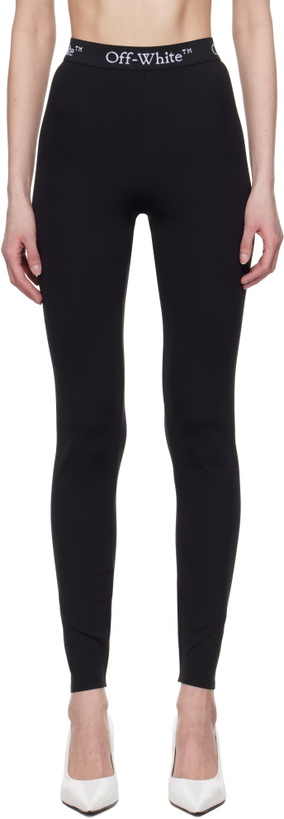 Photo: Off-White Black Logo Band Sport Leggings