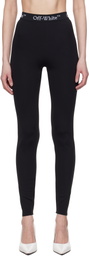 Off-White Black Logo Band Sport Leggings