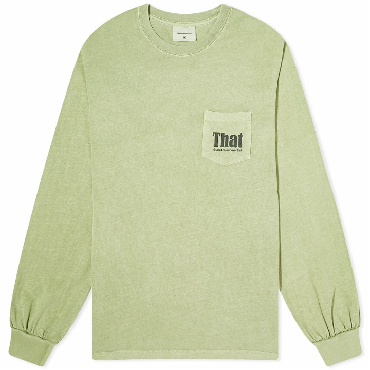 Photo: thisisneverthat Men's That Pocket Long Sleeve T-Shirt in Olive