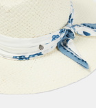 Maison Michel Kate scarf-detail raffia fedora