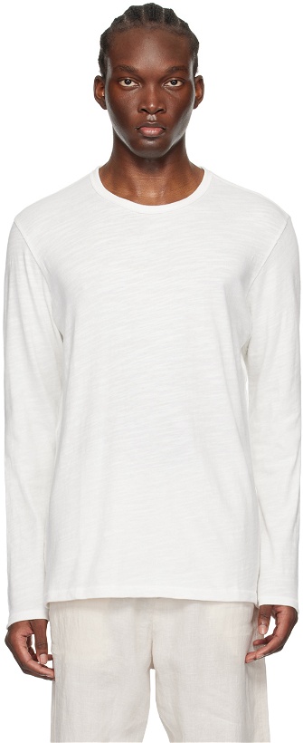 Photo: rag & bone White Classic Flame Long Sleeve T-Shirt