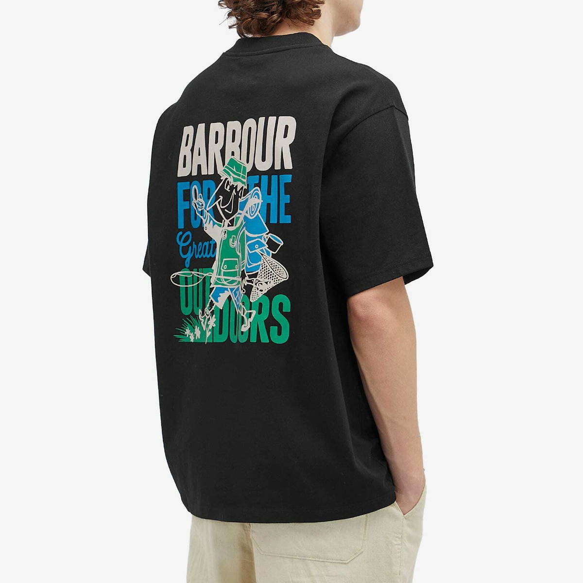 Barbour Men's Heritage + Leonard OS Graphic T-Shirt in Black